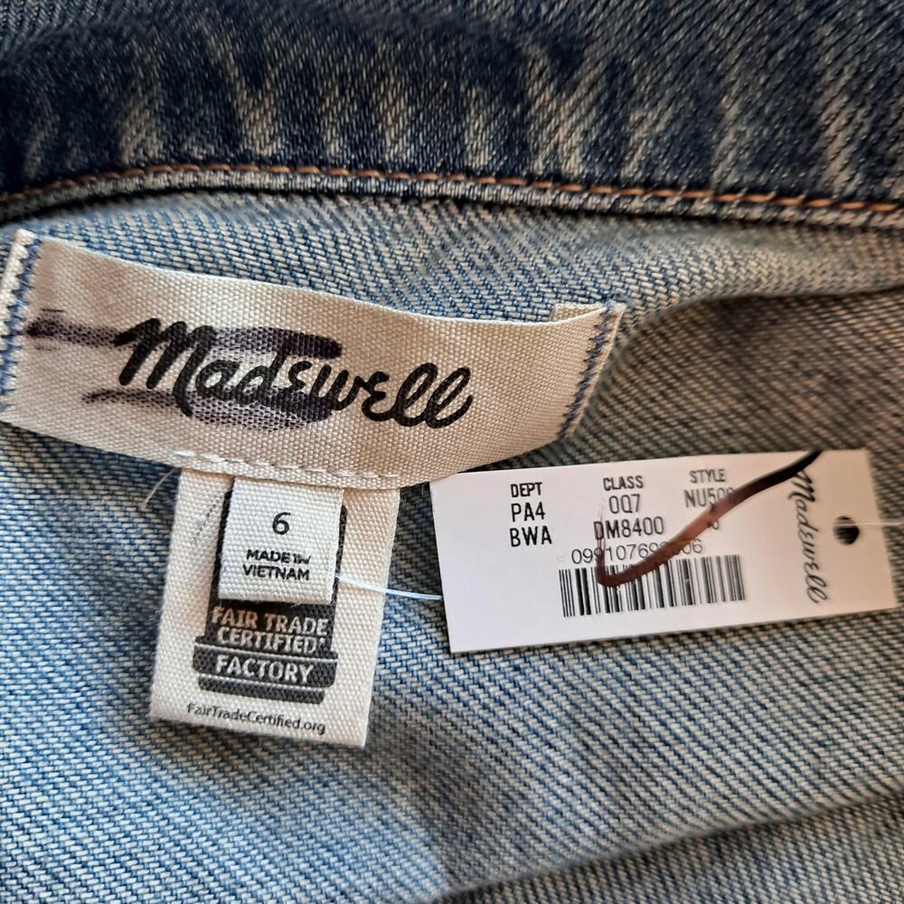 NWT Madewell Pleated Midi Shirtdress Airy Denim Edition Billings Wash Size 6 - Picture 11 of 16